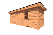 Tuinhuis plat dak 650 x 250cm