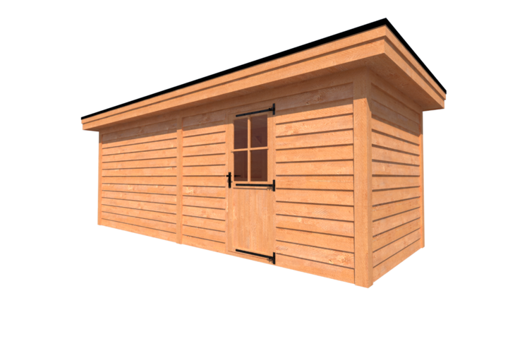 Tuinhuis plat dak 650 x 250cm