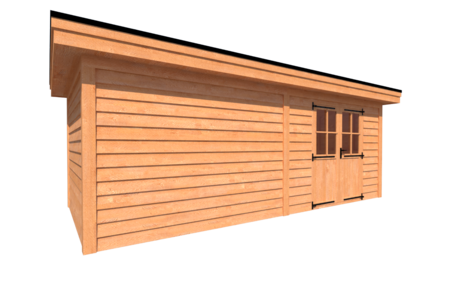 Tuinhuis plat dak 650 x 300cm Tuinhuis plat dak 650 x 300cm