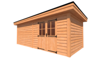 Tuinhuis plat dak 650 x 300cm