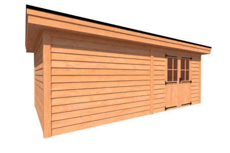 Tuinhuis plat dak 650 x 350cm