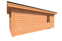 Tuinhuis plat dak 650 x 350cm Tuinhuis plat dak 650 x 350cm