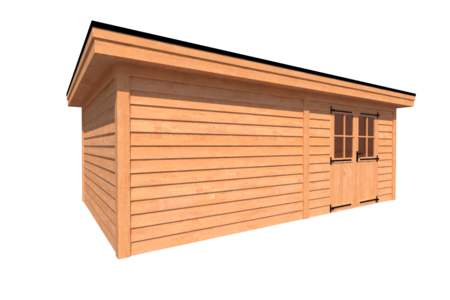 Tuinhuis plat dak 650 x 400cm Tuinhuis plat dak 650 x 400cm