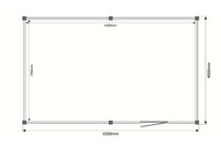 Tuinhuis plat dak 650 x 400cm Tuinhuis plat dak 650 x 400cm