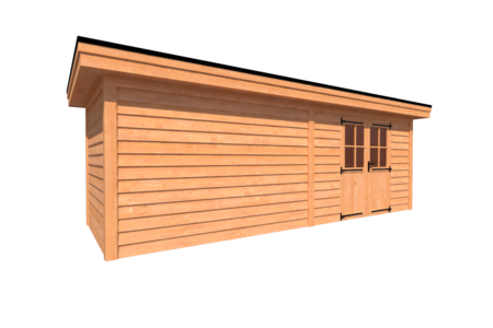 Tuinhuis plat dak 700 x 250cm Tuinhuis plat dak 700 x 250cm