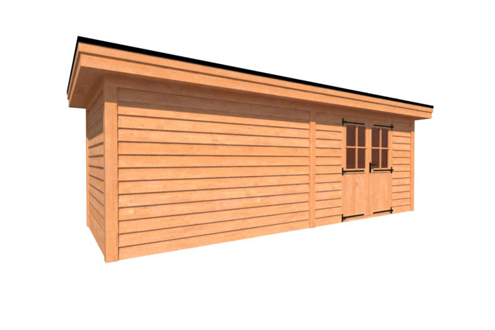 Tuinhuis plat dak 700 x 250cm