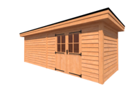 Tuinhuis plat dak 700 x 250cm