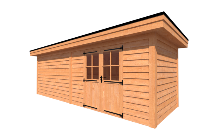 Tuinhuis plat dak 700 x 250cm