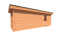 Tuinhuis plat dak 700 x 250cm