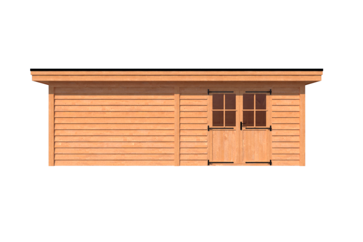 Tuinhuis plat dak 700 x 300cm