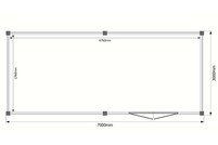 Tuinhuis plat dak 700 x 300cm