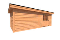 Tuinhuis plat dak 700 x 300cm