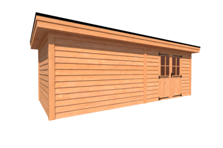 Tuinhuis plat dak 700 x 300cm