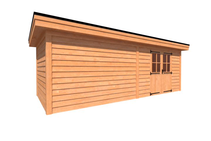 Tuinhuis plat dak 700 x 300cm