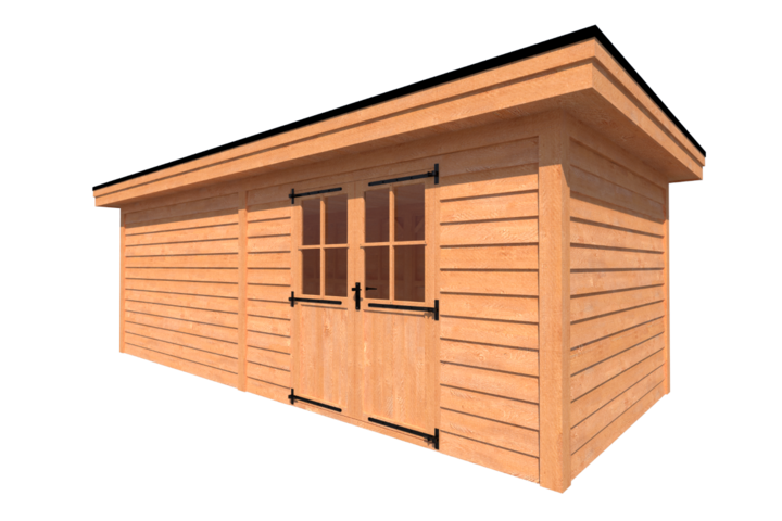 Tuinhuis plat dak 700 x 300cm