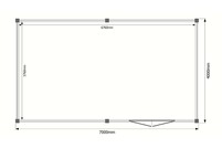 Tuinhuis plat dak 700 x 400cm