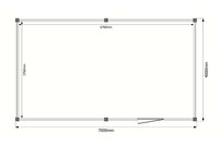Tuinhuis plat dak 700 x 400cm