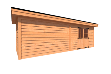 Tuinhuis plat dak 750 x 250cm Tuinhuis plat dak 750 x 250cm