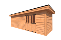 Tuinhuis plat dak 750 x 250cm Tuinhuis plat dak 750 x 250cm