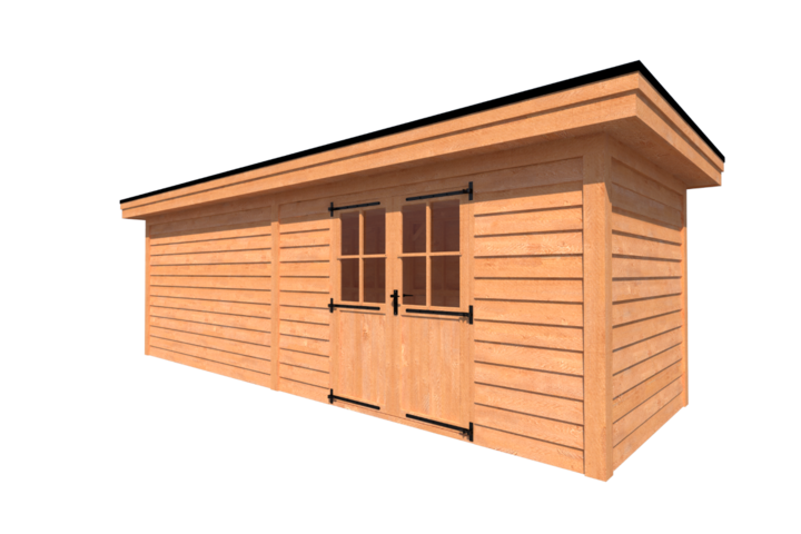 Tuinhuis plat dak 750 x 250cm Tuinhuis plat dak 750 x 250cm