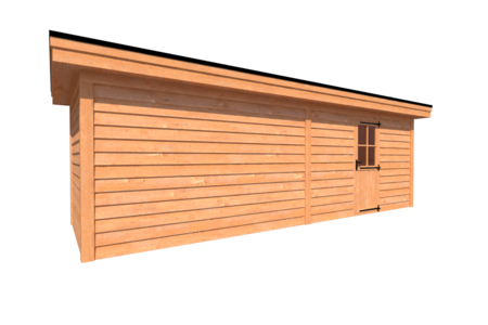 Tuinhuis plat dak 750 x 250cm