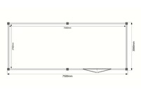 Tuinhuis plat dak 750 x 300cm Tuinhuis plat dak 750 x 300cm