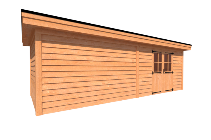 Tuinhuis plat dak 750 x 300cm Tuinhuis plat dak 750 x 300cm