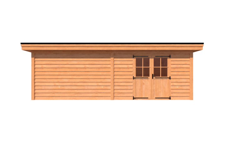 Tuinhuis plat dak 750 x 350cm