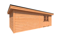 Tuinhuis plat dak 750 x 350cm