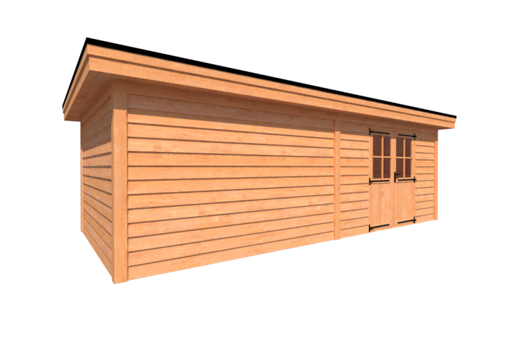 Tuinhuis plat dak 750 x 350cm