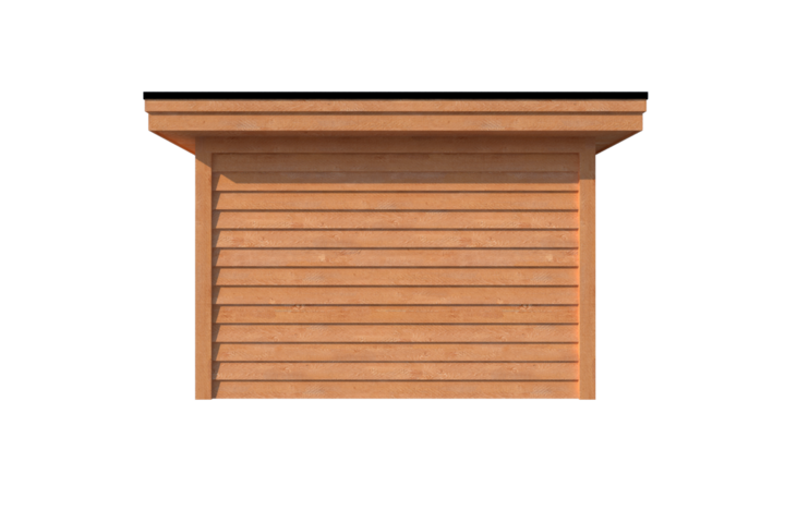 Tuinhuis plat dak 750 x 350cm