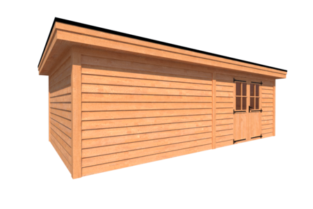 Tuinhuis plat dak 750 x 400cm