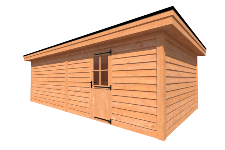 Tuinhuis plat dak 750 x 400cm Tuinhuis plat dak 750 x 400cm