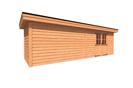 Tuinhuis plat dak 800 x 250cm