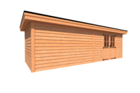 Tuinhuis plat dak 800 x 300cm