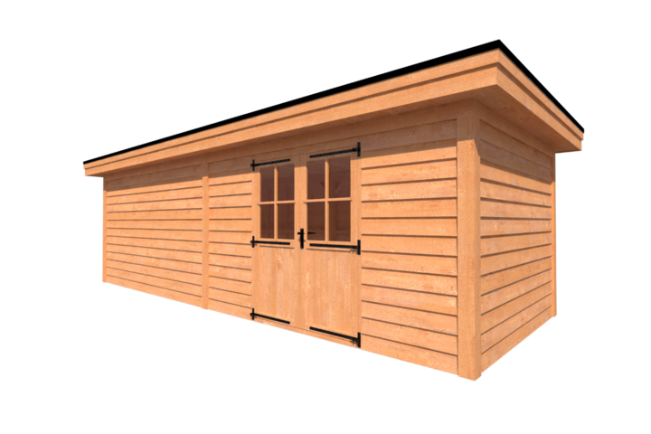 Tuinhuis plat dak 800 x 300cm