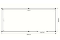 Tuinhuis plat dak 800 x 350cm Tuinhuis plat dak 800 x 350cm