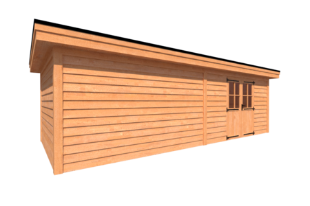 Tuinhuis plat dak 800 x 350cm Tuinhuis plat dak 800 x 350cm