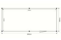 Tuinhuis plat dak 800 x 350cm