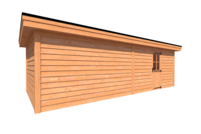 Tuinhuis plat dak 800 x 350cm