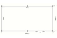 Tuinhuis plat dak 800 x 400cm