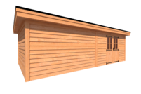 Tuinhuis plat dak 800 x 400cm