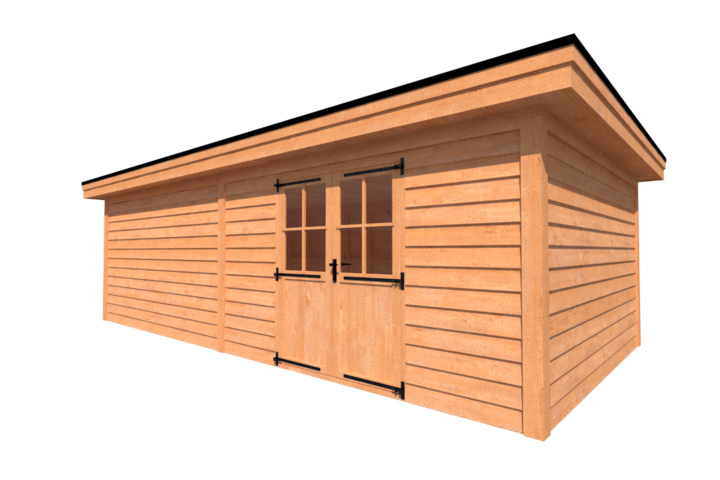 Tuinhuis plat dak 800 x 400cm