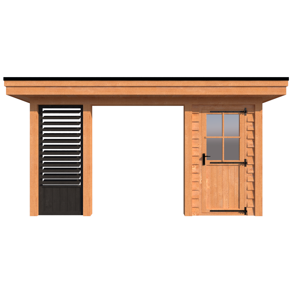 1 lamellenmodule 104cm + 1 staander 14x14 (v.a. staander in de hoek)