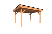 Houten carport plat dak 400 x 300cm Houten carport plat dak 400 x 300cm