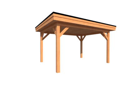 Houten carport plat dak 400 x 300cm Houten carport plat dak 400 x 300cm