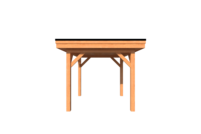 Houten carport plat dak  250 x 250cm
