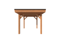 Houten carport plat dak 350 x 250cm Houten carport plat dak 350 x 250cm