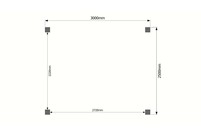 Houten carport plat dak 350 x 250cm Houten carport plat dak 350 x 250cm