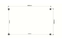 Houten carport plat dak 400 x 250cm Houten carport plat dak 400 x 250cm